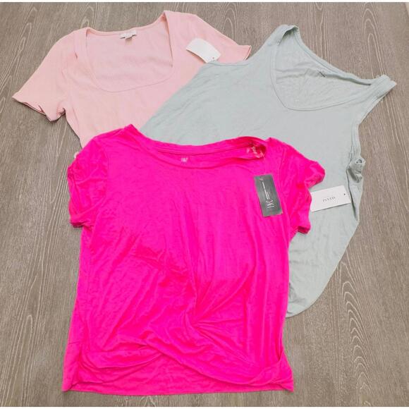 INC Concept Alfani Jenni Pink Green Shirt Bundle Women Size Medium - Picture 1 of 1